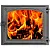 Дверца каминная ВЕЗУВИЙ 240 антрацит (н/р 420х500, п/р 340х410)