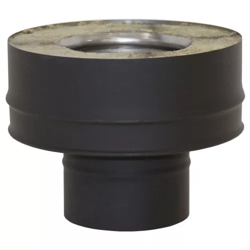 Переходник ВУЛКАН моно-термо d120х220 Z50R (321/0,5мм+оцинк) (черный)
