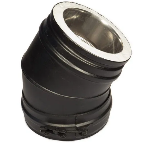 Отвод 45° Schiedel Permetr d130х180 (444/0,5мм+оцинк. краш./0,6мм) черн.